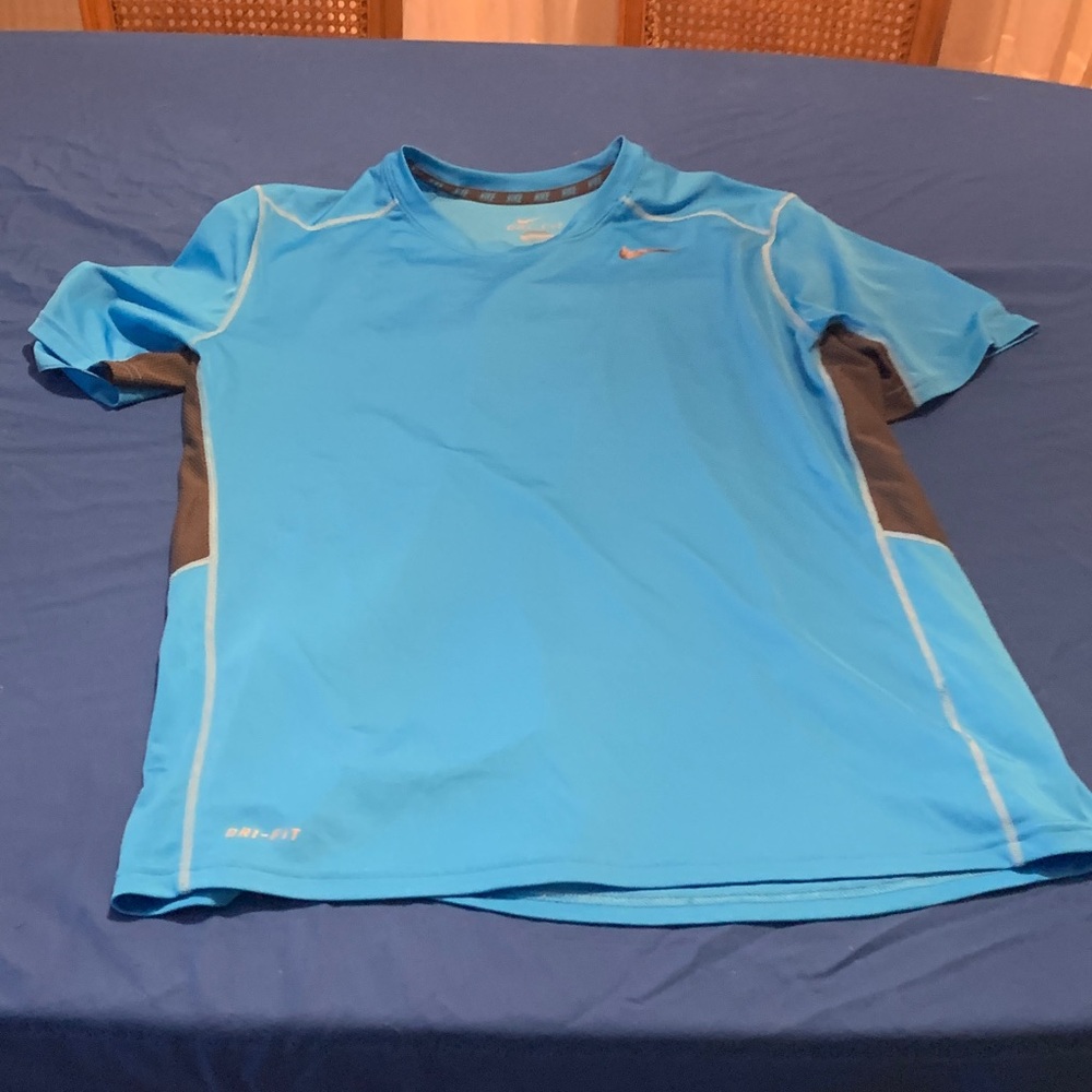 Nike Blue and Gray Short Sleeve Tee
